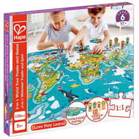 Hape Hape Gyerek puzzle - A Föld térképe 2az1ben
