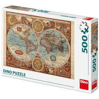 DINO DINO Világtérkép 1626-ból, puzzle, 500 db