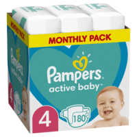 Pampers Pampers Active Baby Pelenka, 4-es méret, 180 db, 9kg-14kg