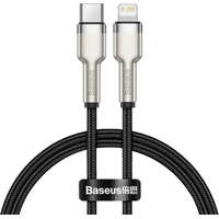 BASEUS BASEUS Cafule Series töltő- / adatkábel USB-C -ről Lightning-ra PD 20 W 0,25 m CATLJK-01, fekete
