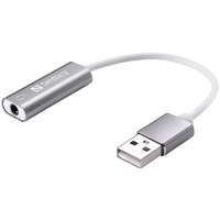 Sandberg Sandberg Headset USB converter, 3,5mm jack adapter USB-re, fehér/ezüst