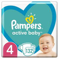 Pampers Pampers Active Baby Mega Pack, 4-es méret, 132 db, 9-14 kg