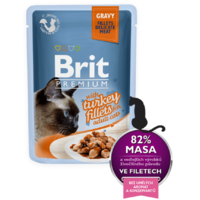 Brit Brit Premium Cat Delicate Fillets in Gravy with Turkey 24 X 85 g