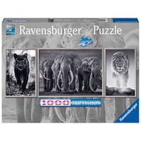 Ravensburger Ravensburger Párduc, elefánt és oroszlán panoráma kép, 1000 db