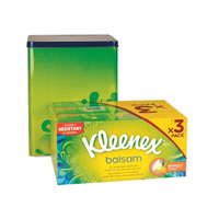 Kleenex Kleenex papírzsebkendő Balsam TRIPLE PACK Box (64 x 3) + ingyenes doboz