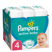 Pampers Pampers Active Baby pelenka, méret: 4 (9-14kg), 152 db
