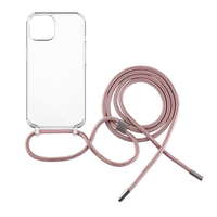 FIXED FIXED Pure Neck Case rózsaszín nyakpántos tok az Apple iPhone 12/12 Pro készülékhez FIXPUN-558-PI