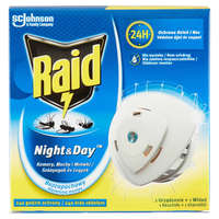 Raid Raid Night & Day 240 órás szúnyog- és légyirtó párologtató készülék + 1db utántöltő