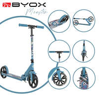 MONSTER roller 2 nagy kerekű, acélváz, 100 kg, 84-97cm-ig állítható KÉK