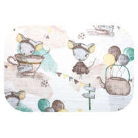Bergon Színes mintás textil pelenka 70x80 cm-Egér a csészében