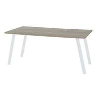 Viva Viva Standard irodai asztal, 180 x 80 x 75 cm, egyenes kivitel, fehér lábakkal, osztriga tölgy