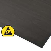 Notrax Notrax Antisztatikus Rib 'n' Roll™ ESD szőnyeg, fekete, 120 x 150 cm