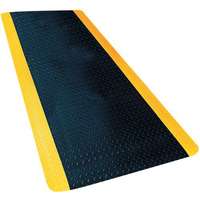 Notrax Notrax Cushion Trax® gyémántbevonatú fáradtság elleni szőnyeg, fekete/sárga, 91 x 150 cm