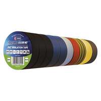 Emos Emos villanyszerelési PVC szigetelőszalag, 15 mm széles, 10 db, vegyes színek
