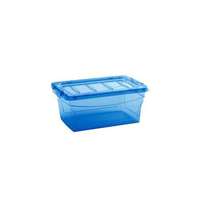 Manutan Manutan Expert Műanyag tároló doboz fedéllel, kék, 11 l