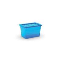 Manutan Manutan Expert Műanyag tároló doboz fedéllel, kék, 16 l