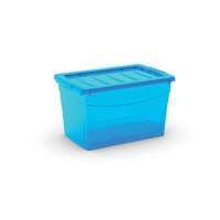 Manutan Manutan Expert Műanyag tároló doboz fedéllel, kék, 29 l