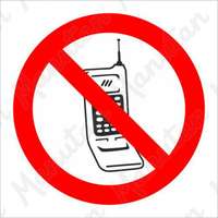 Manutan Manutan Expert Mobiltelefon használata tilos, matrica 92 x 92 x 0,1 mm