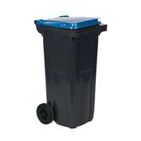 Manutan Manutan Expert Műanyag kültéri konténer szelektív hulladékgyűjtésre, űrtartalom 120 l, szürke/kék