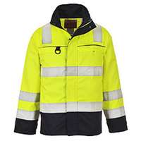 Portwest Portwest HiVis Multi-Norm kabát, kék/sárga, méret: XXL