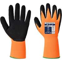 Portwest Portwest Hi-Vis Grip védőkesztyű Latex, fekete/narancssárga, méret: M