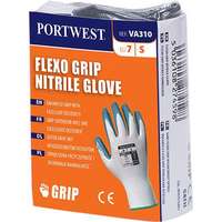 Portwest Portwest Vending Flexo Grip nitril védőkesztyű automatákhoz, fehér/szürke, méret: XL