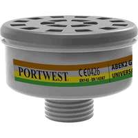 Portwest Portwest ABEK2 gáz szűrő univerzális csatlakozás, fekete