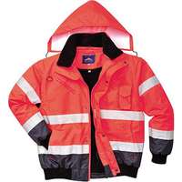 Portwest Portwest Hi-Vis Kontraszt Bomber dzseki, piros, méret: XXXL