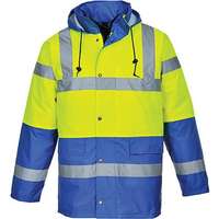 Portwest Portwest Hi-Vis Contrast Traffic kabát, kék/sárga, méret: M