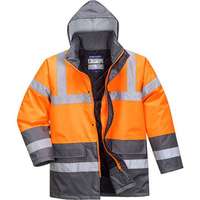 Portwest Portwest Hi-Vis Kéttónusú Traffic kabát, narancssárga/szürke, méret: M