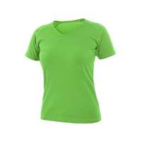 CXS CXS ELLA póló, női, V-nyakú, rövid ujjú, zöld alma, XL-es méret