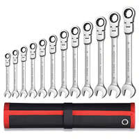 8-19 mm-es villáskulcs készlet racsnival, 12 darabos készlet