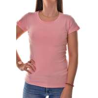MB Collection MB Collection női felső - Rózsaszín szűkített fazonú pamut női póló M25-1-WPO-0634/T011