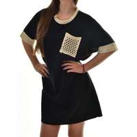 MB Collection MB Collection női ruha/overál - Laza, bő fazonú, oldalt zsebes, elején felvarrt csipke dísz zsebbel puha kényelmes anyagból M25-1-20250403-4/T007