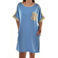 MB Collection MB Collection női ruha/overál - Laza, bő fazonú, oldalt zsebes, elején felvarrt csipke dísz zsebbel puha kényelmes anyagból M25-1-20250403-4/T081