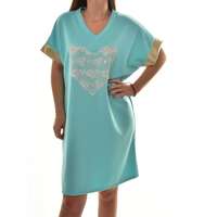 MB Collection MB Collection női ruha/overál - Laza fazonú, v nyakú, elején szív alkú felvarrt csipke díszítéssel M25-1-20250403-10/T031