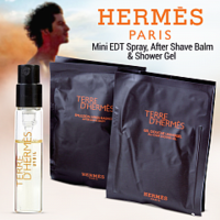 Hermes Hermes Terre D Hermes, edt 2ml + Balsam po holení 2 x 6ml + tusfürdő gél 2 x 8ml