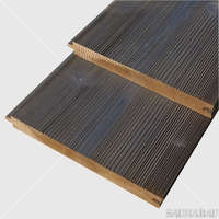 ANTIK Tyrol - festett KÜLTÉRI Thermowood csomós finn fenyő lambéria 21x194 mm, füstös szauna, ár/m2