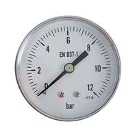 Kede KEDE 0-12,0 bar, 1/4˝ (D63mm) hátsó csatlakozású nyomásmérő, fém házban