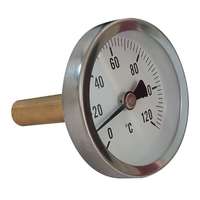 Kede D40mm, 0-120°C, 1/2˝ hőmérő merülőérzékelővel (50mm), fém házban, 2% pontosságú