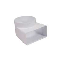 Vents Vents 521 átalakító 55 x 110 - D100/90° könyök, cső-laposcsatorna (rövid csonk)