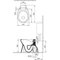 Alföldi Alföldi 7096 WC, alsó kifolyású, laposöblítésű, CleanFlush (fehér, I.oszt.)