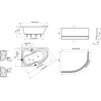 Ravak Ravak Kád,ROSA-II 160x105L (balos) fehér
