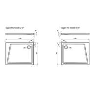 Ravak Ravak Zuhanytálca, GIGANT PRO 100x80 R 10° fehér XA05A40101P