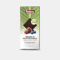 Torras Torras Stevia erdei gyümölcsös étcsokoládé hozzáadott cukor nélkül 125 g