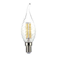 V-TAC V-TAC C35 filament csavart gyertyaláng LED lámpa izzó 4W, E14, meleg fehér - 214308
