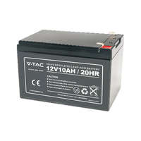 V-TAC V-TAC zselés akkumulátor 12V / 10Ah akku, T2 csatlakozóval - SKU 23452