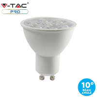 V-TAC V-TAC spot lámpa LED izzó, 6W GU10 10° - meleg fehér - 2120026