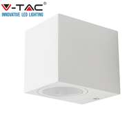 V-TAC V-TAC Sleek rozsdamentes acél kültéri négyzet egyirányú fali lámpa GU10 foglalattal, fehér - 7539