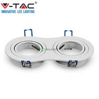 V-TAC V-TAC 2xGU10 billenthető, süllyeszthető keret, fehér - 3601